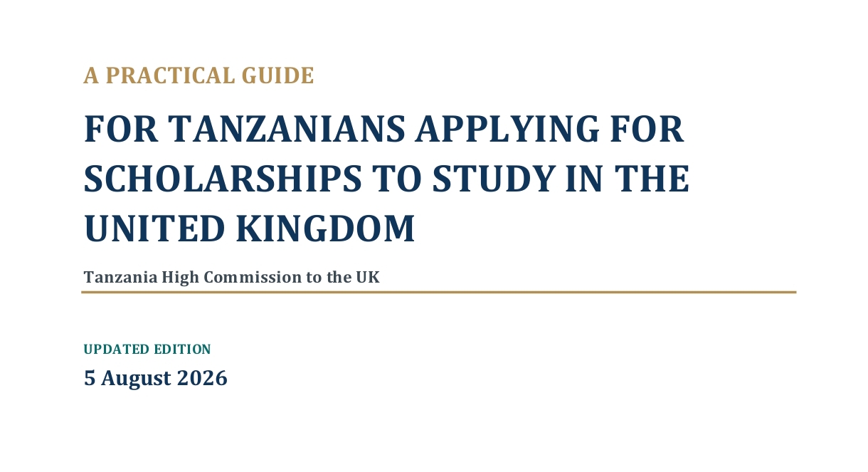 MCHONGO: GUIDE TO UK SCHOLARSHIP